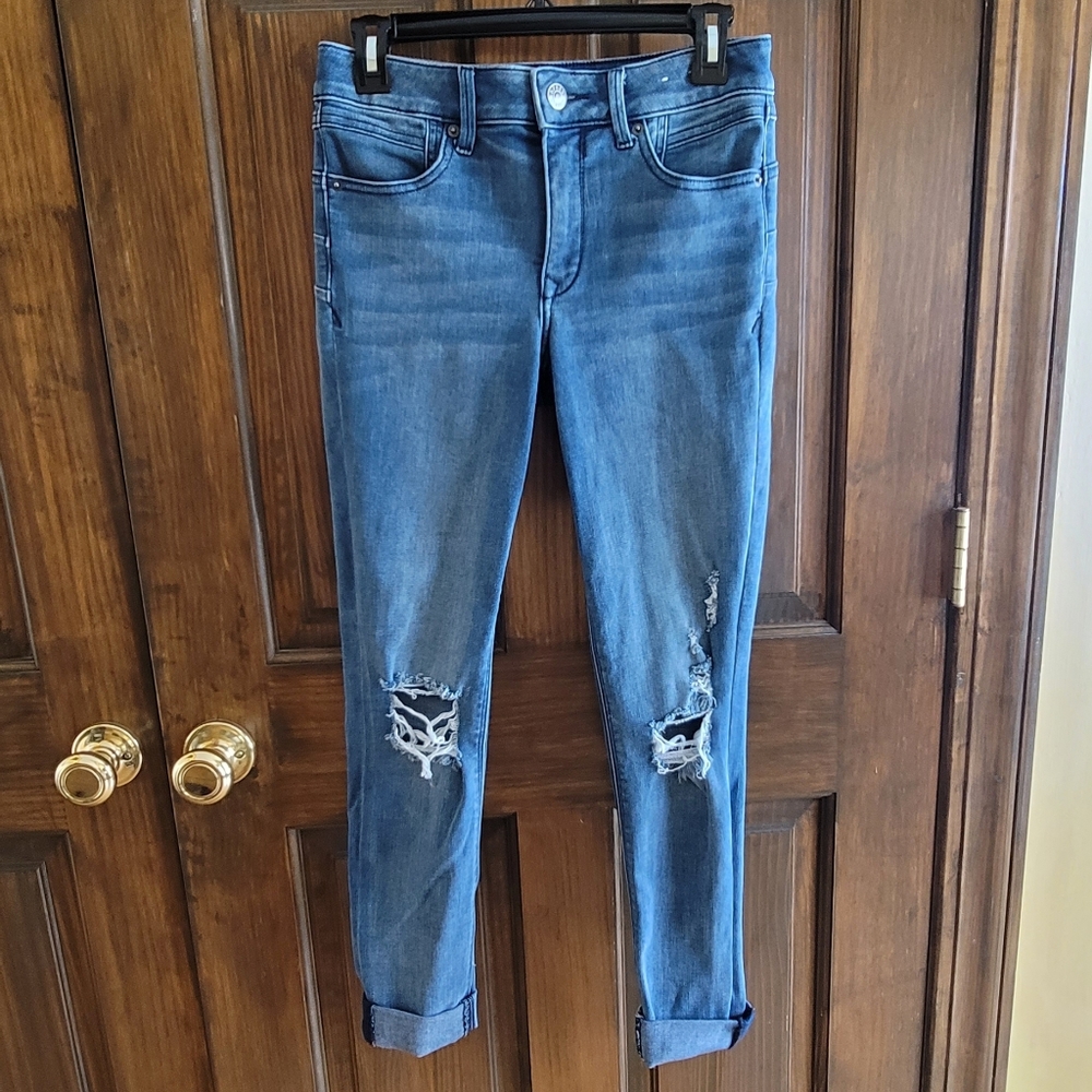 Express Sz 4R Ankle Legging Mid Rise Classic Women's Blue Denim Jeans